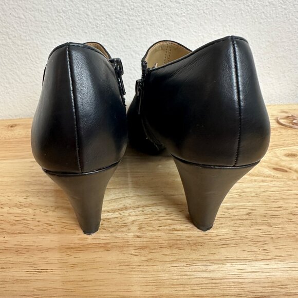 Naturalizer Black Suede & Leather Ankle Booties Size 8.5 - Picture 12 of 16